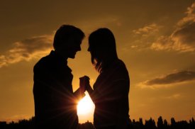 couple watching the sunset