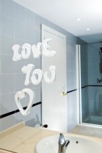 picture of romantic message on mirror